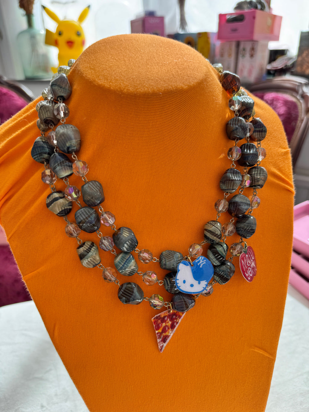 COLLIER CHARMS PERSONNALISÉ (Choix chaîne modèle vintage)