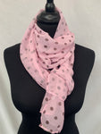 Foulard rose à pois