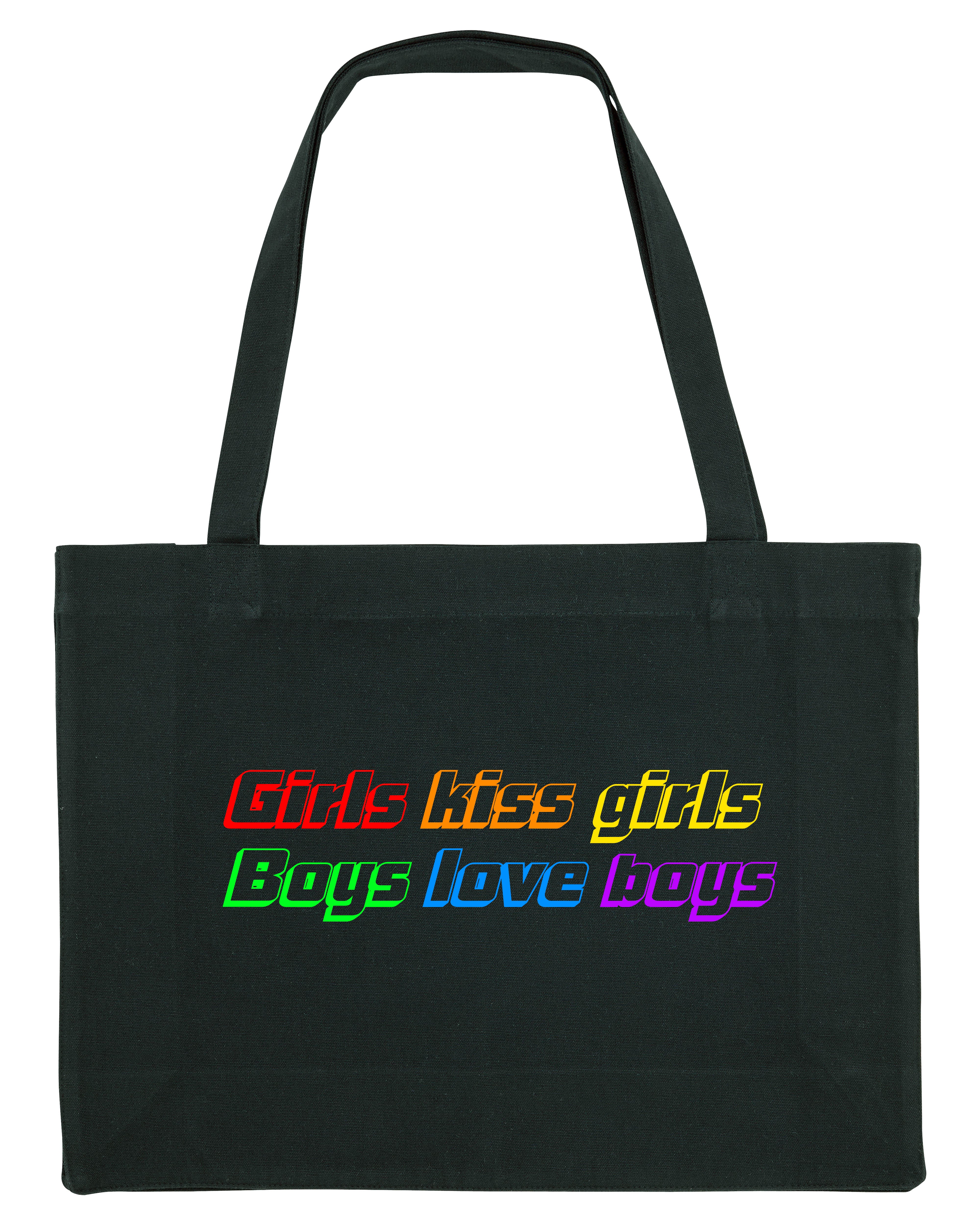 TOTE BAG "BOYS KISS BOYS, GIRLS LOVE GIRLS"